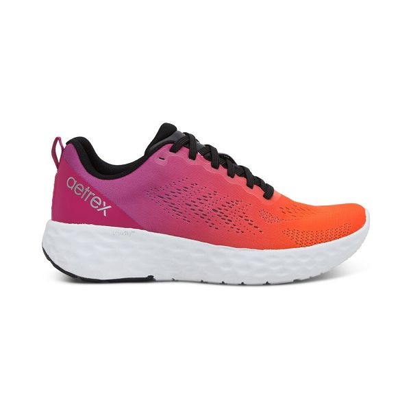Aetrex Women's Danika Arch Support Sneakers Orange Shoes UK 5752-014